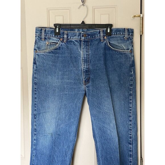 Levi's 505 Jeans 42x30 Men's Regular Fit Straight Leg Medium Wash Orange Tab - Picture 3 of 14